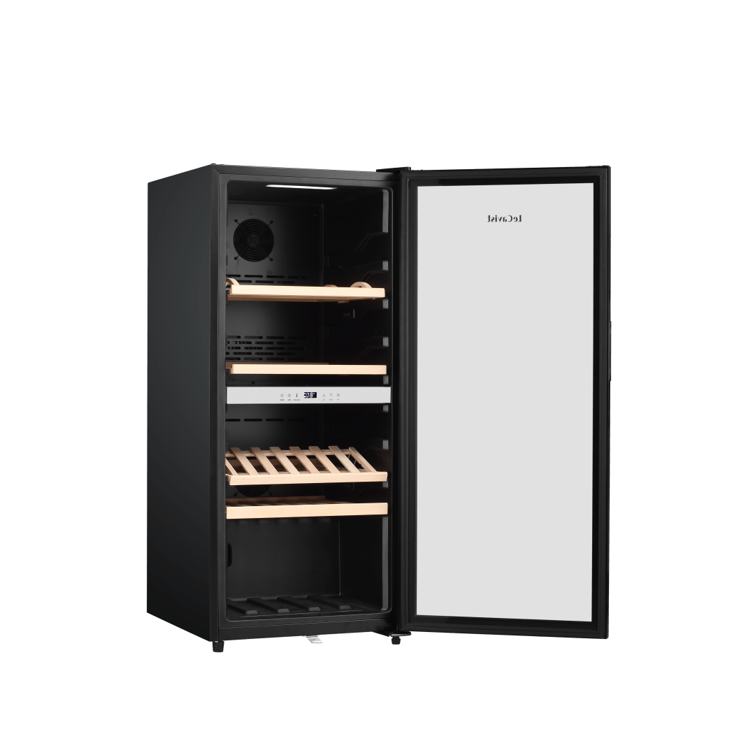 LECAVIST Wine Cabinet - 105 Bottle - Dual Zone - Freestanding - Black (LEK1052ZPV) - Freestanding - Lecavist Wine Cabinets