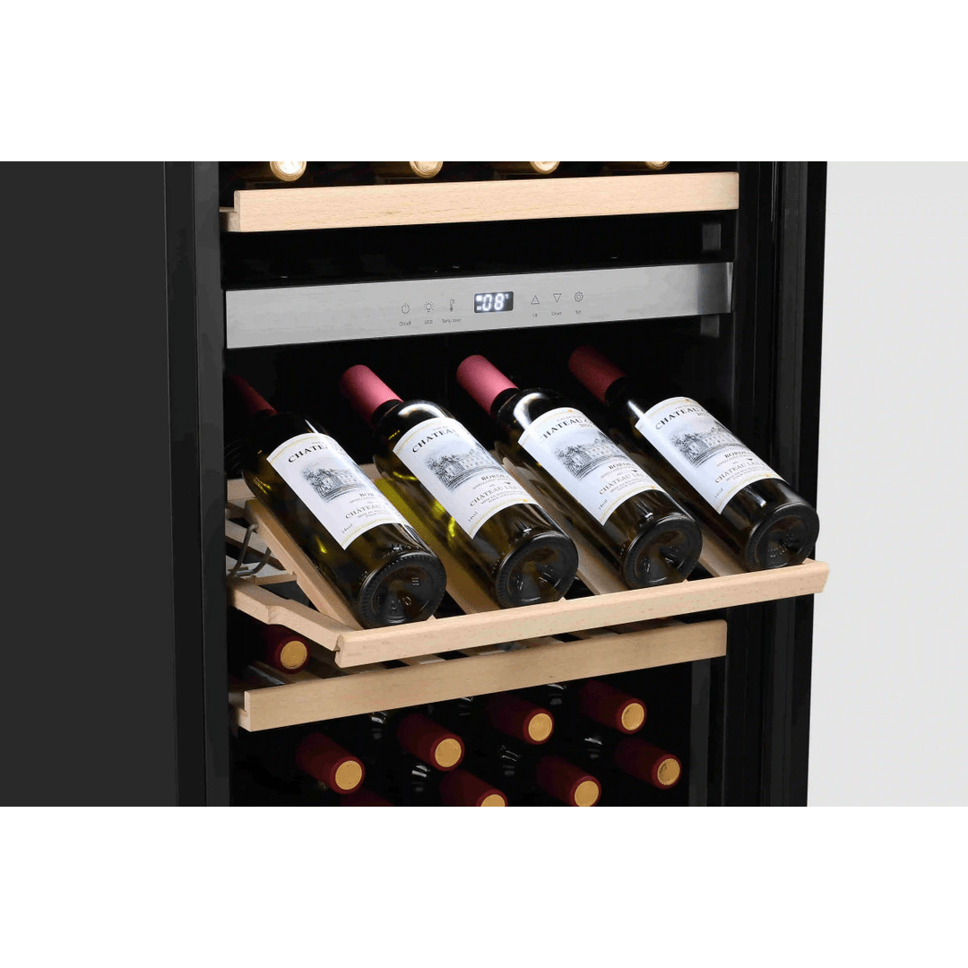 LECAVIST Wine Cabinet - 105 Bottle - Dual Zone - Freestanding - Black (LEK1052ZPV) - Freestanding - LeCavist Wine Cabinets