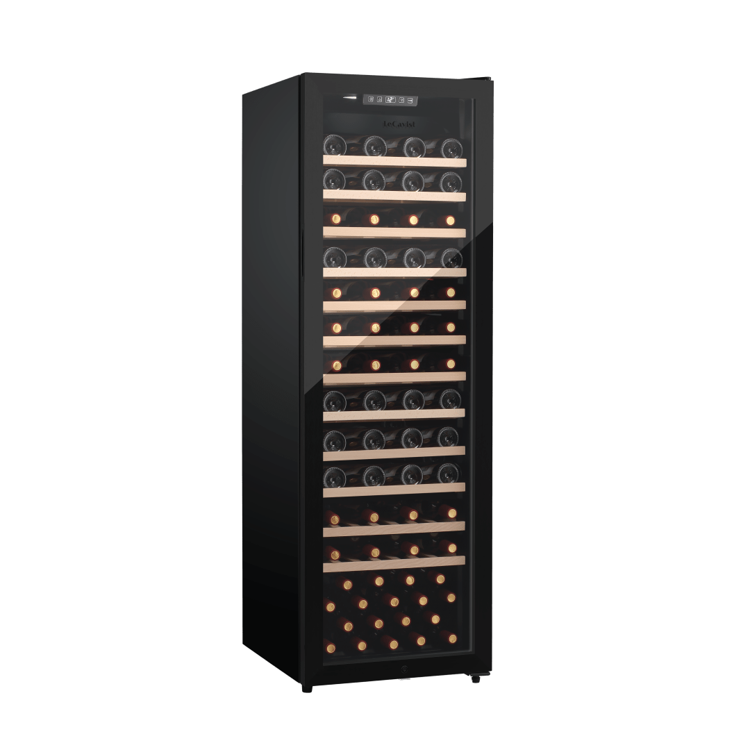 LECAVIST Wine Cabinet - 109 Bottle - Single Zone - Freestanding - Black (LEK168PVFS) - Freestanding - Lecavist Wine Cabinets