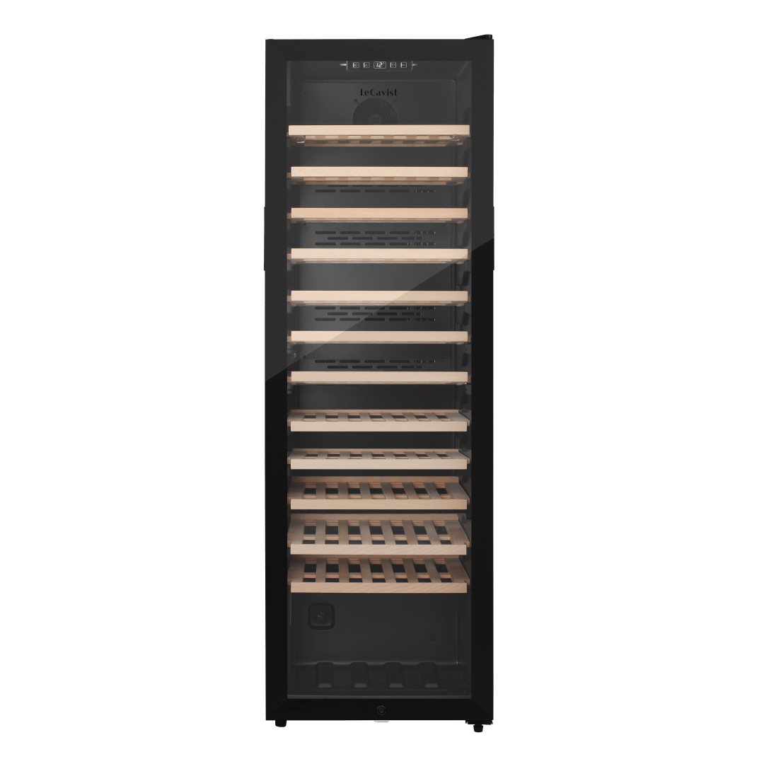 LECAVIST Wine Cabinet - 109 Bottle - Single Zone - Freestanding - Black (LEK168PVFS) - Freestanding - Lecavist Wine Cabinets