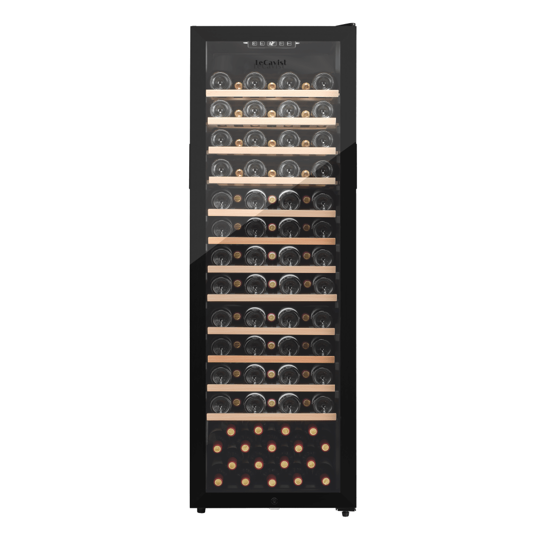 LECAVIST Wine Cabinet - 109 Bottle - Single Zone - Freestanding - Black (LEK168PVFS) - Freestanding - Lecavist Wine Cabinets