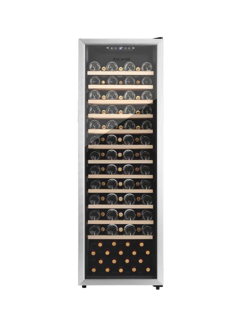 LECAVIST Wine Cabinet - 109 Bottle - Single Zone - Freestanding (LEK168PVXFS) - Freestanding - Lecavist AU