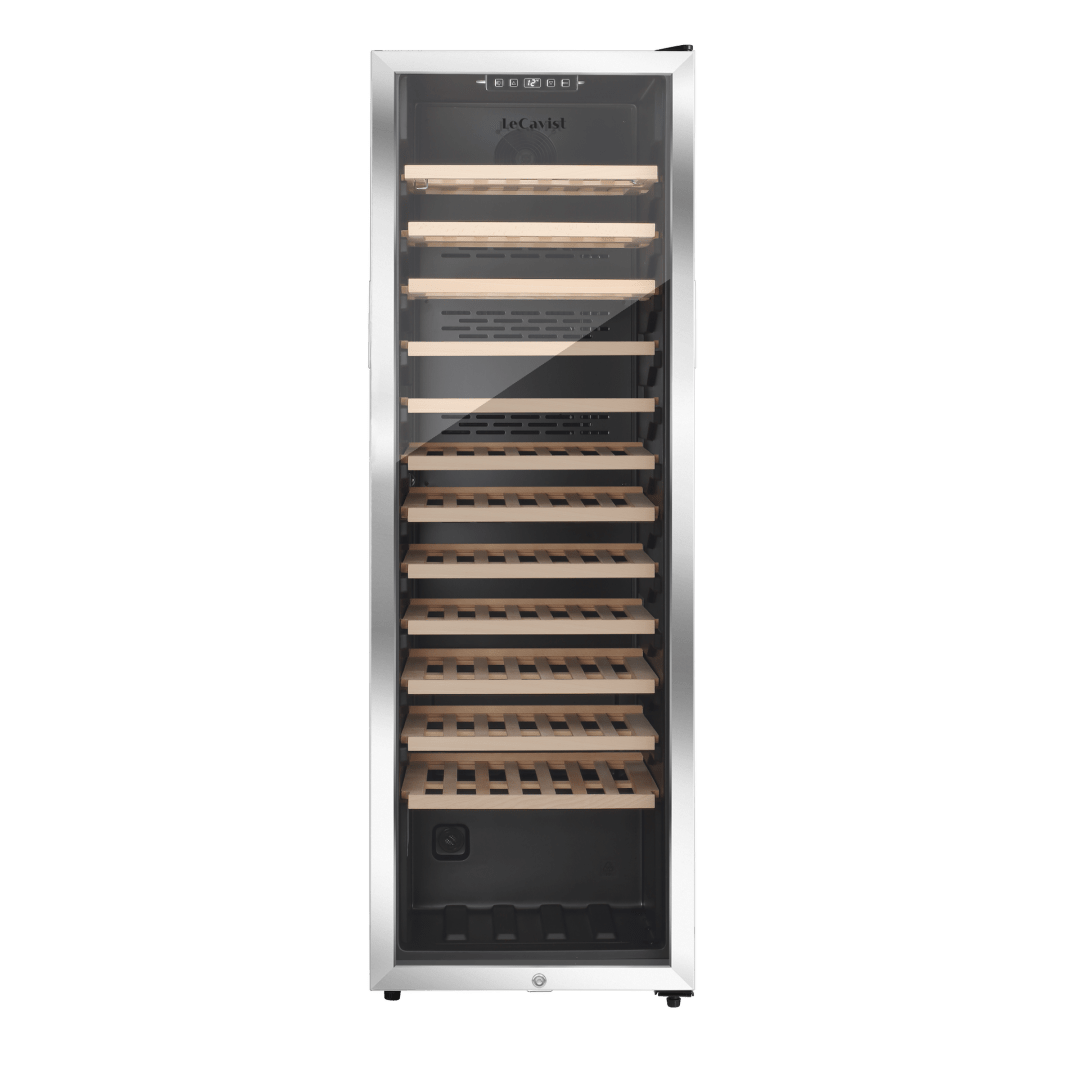 LECAVIST Wine Cabinet - 109 Bottle - Single Zone - Freestanding - Stainless Steel (LEK168PVXFS) - Freestanding - Lecavist Wine Cabinets
