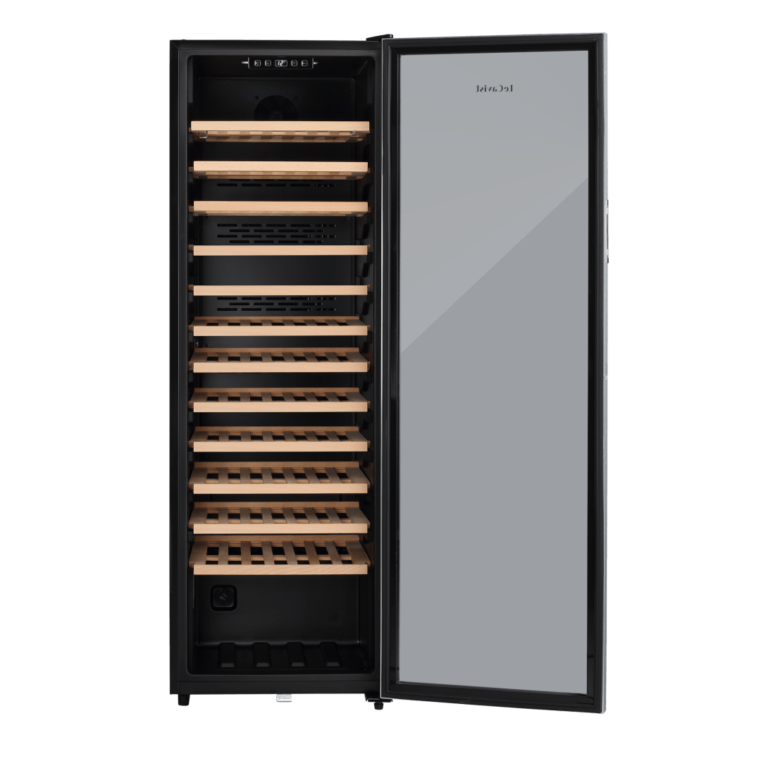 LECAVIST Wine Cabinet - 109 Bottle - Single Zone - Freestanding - Stainless Steel (LEK168PVXFS) - Freestanding - Lecavist Wine Cabinets