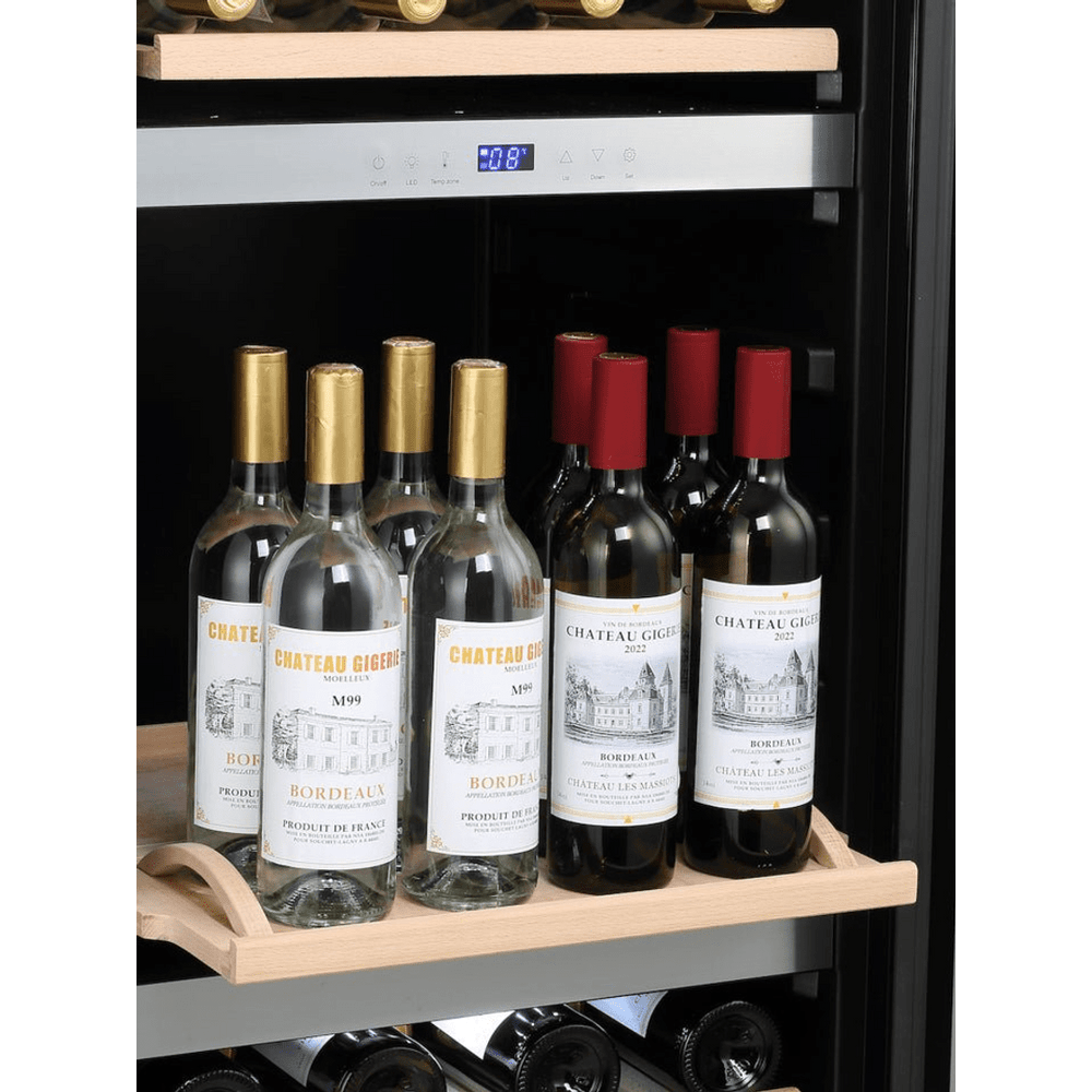 INSIDE: LECAVIST Wine Cabinet - 140 Bottle - Triple Zone - Freestanding - Black (LEK1403ZPV) - Freestanding - LeCavist Wine Cabinets