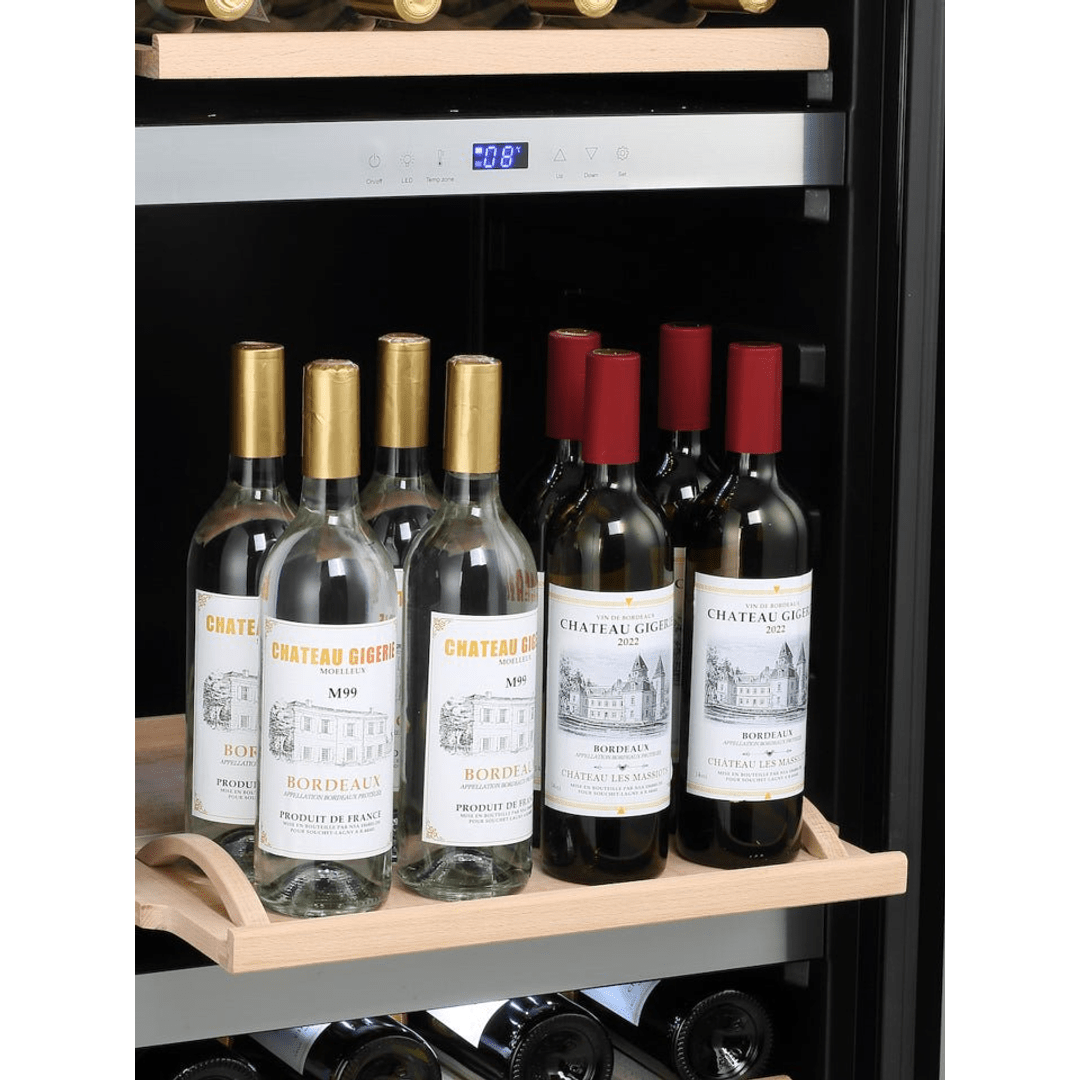 LECAVIST Wine Cabinet - 140 Bottle - Triple Zone - Freestanding - Black (LEK1403ZPV) - Freestanding - LeCavist Wine Cabinets
