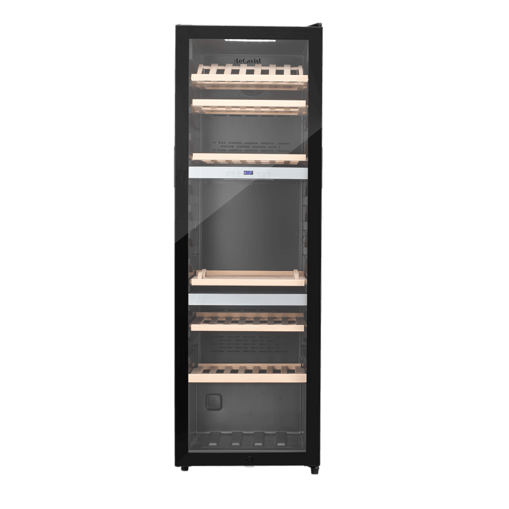 PRODUCT: LECAVIST Wine Cabinet - 140 Bottle - Triple Zone - Freestanding - Black (LEK1403ZPV) - Freestanding - LeCavist Wine Cabinets