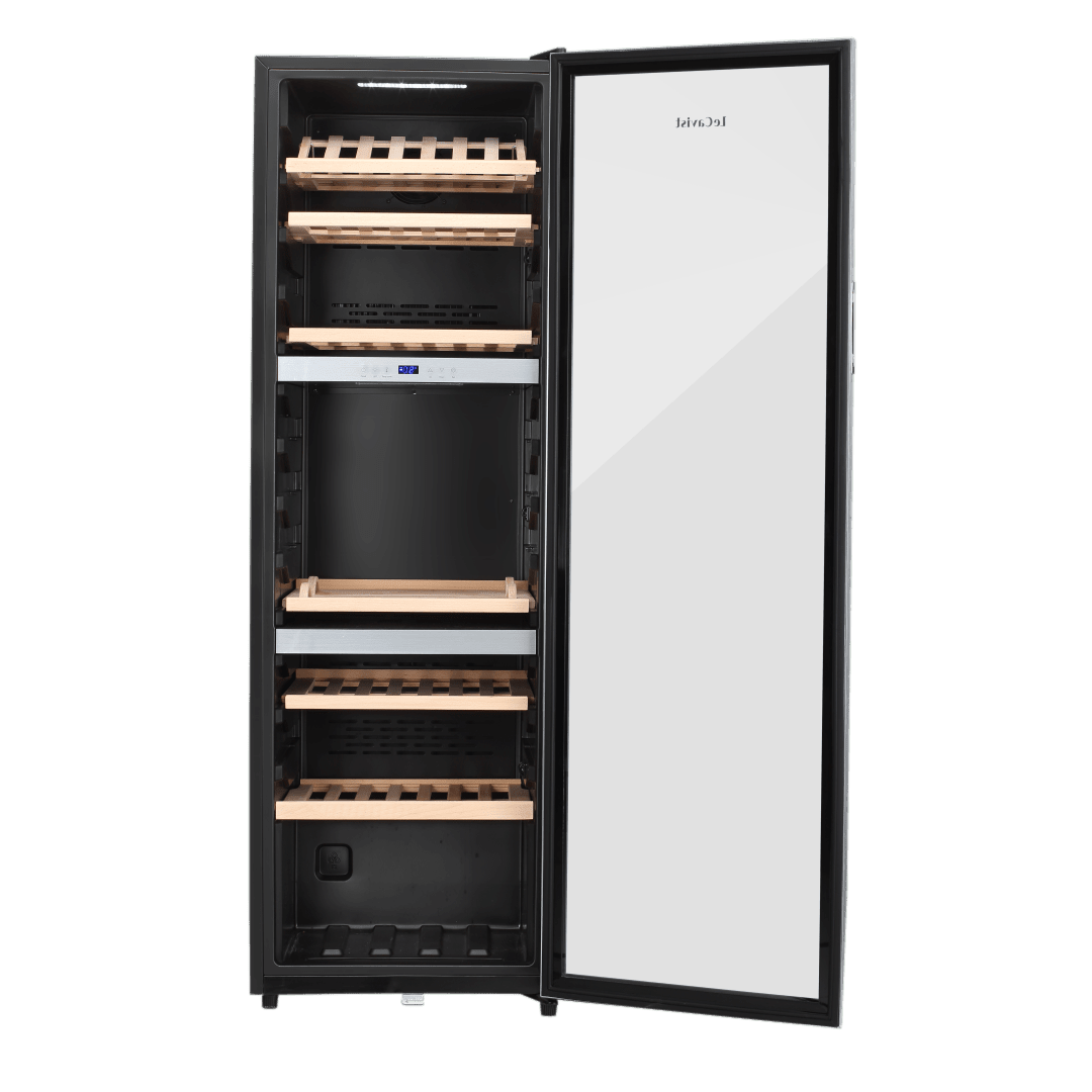 LECAVIST Wine Cabinet - 140 Bottle - Triple Zone - Freestanding - Stainless Steel (LEK1403ZPVX) - Freestanding - LeCavist Wine Cabinets