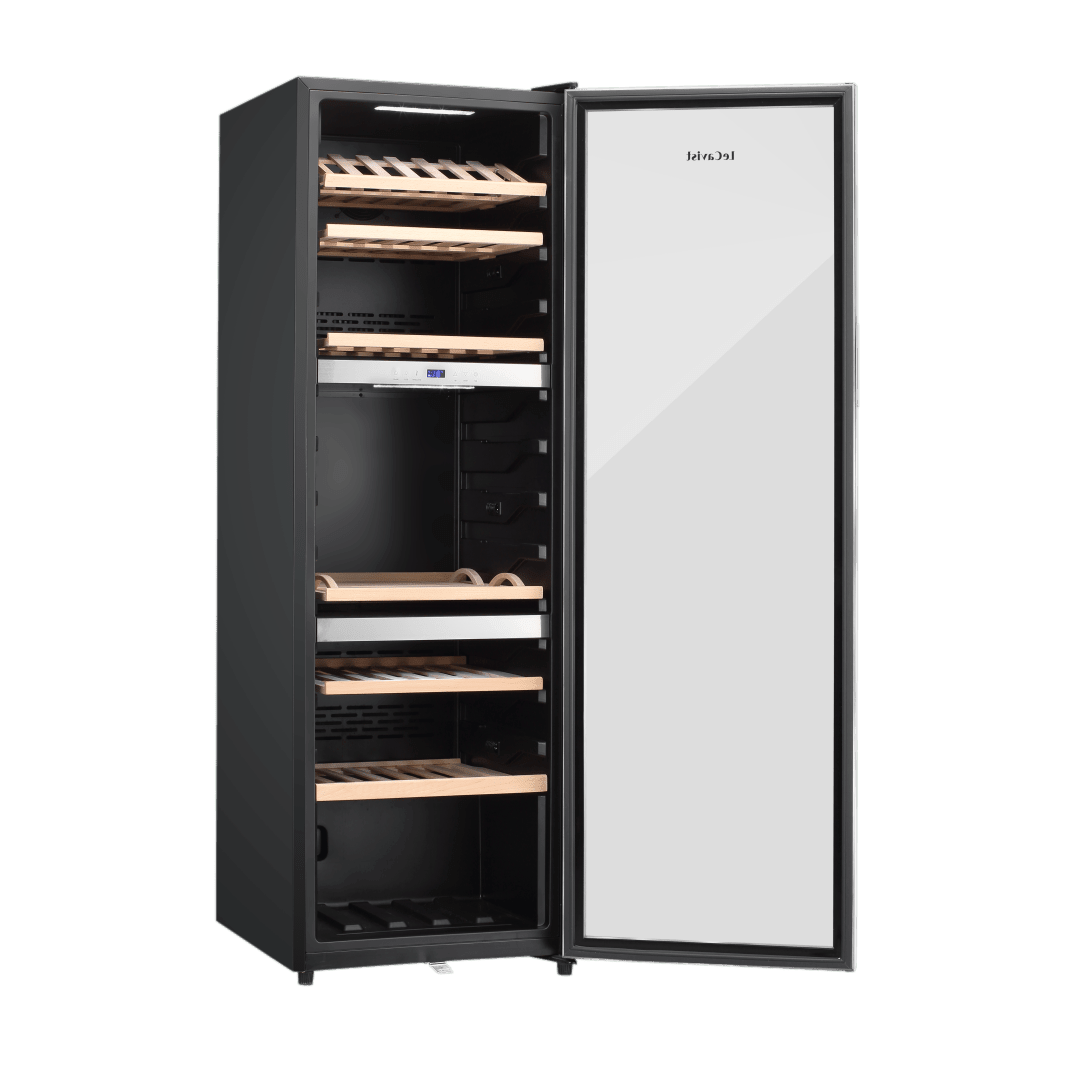 LECAVIST Wine Cabinet - 140 Bottle - Triple Zone - Freestanding - Stainless Steel (LEK1403ZPVX) - Freestanding - LeCavist Wine Cabinets