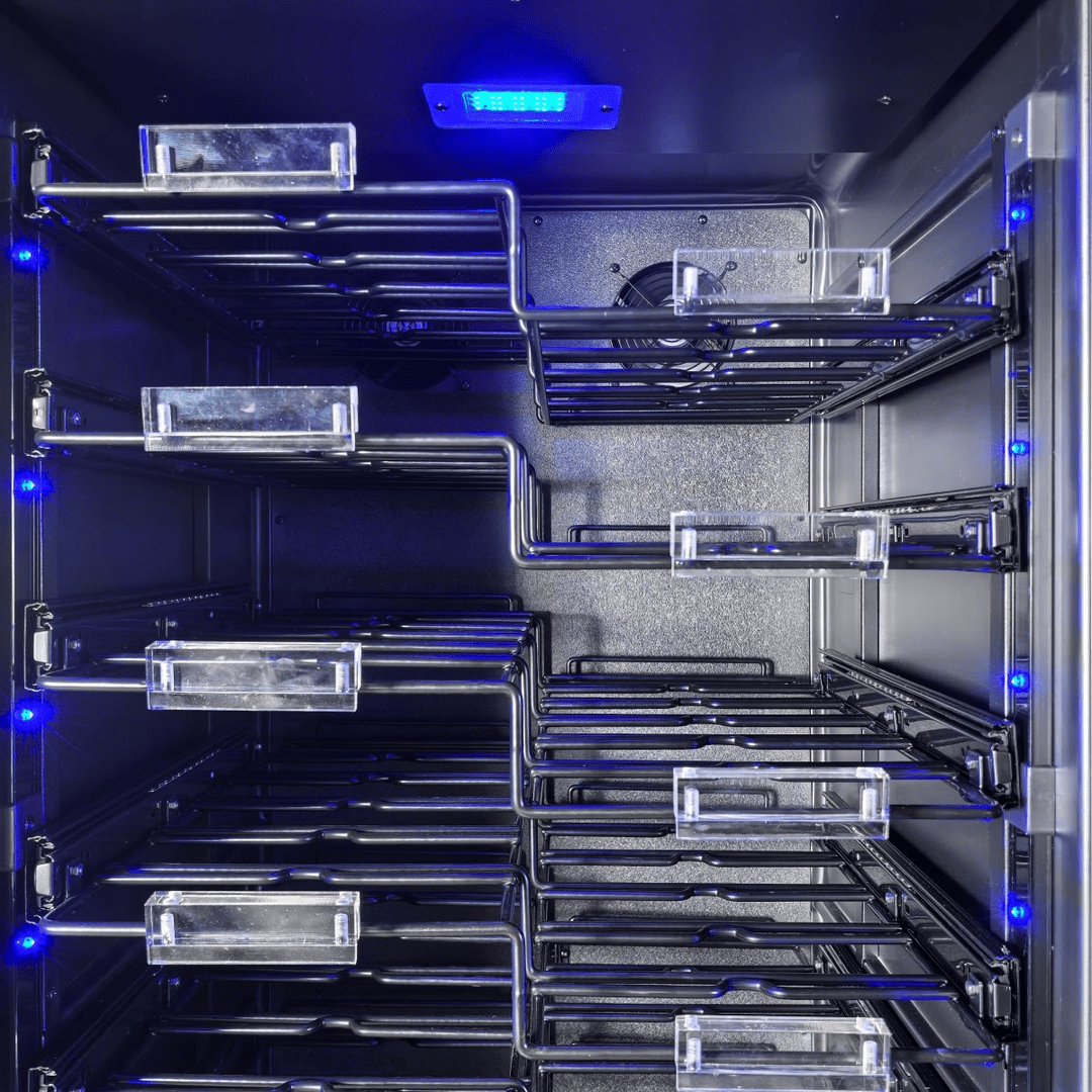 INSIDE: LECAVIST Wine Cabinet - 157 bottles - Single Zone - Built-in - Label view (LCS155VN1ZPRO) - Built-In - LeCavist Wine Cabinets