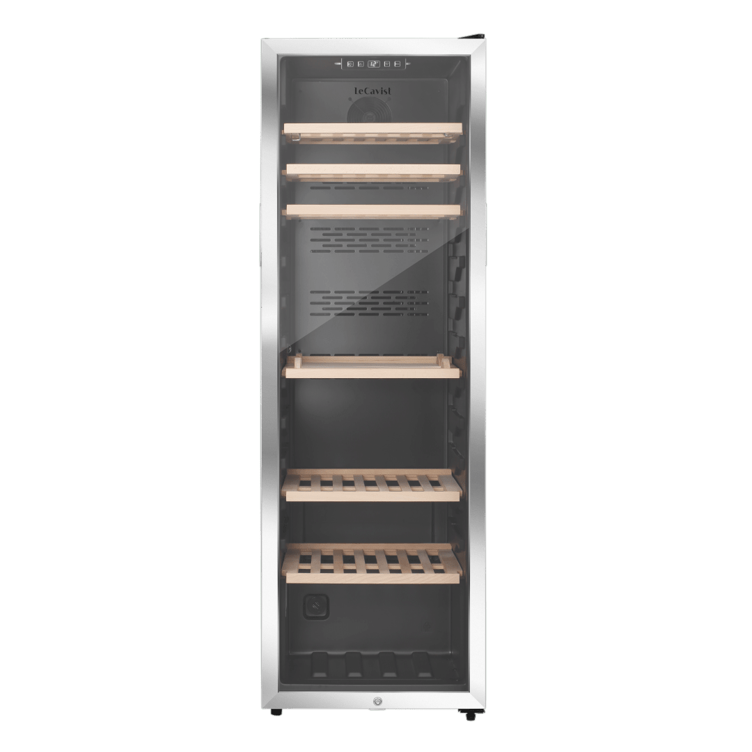 LECAVIST Wine Cabinet - 168 Bottle - Single Zone - Freestanding - Stainless Steel (LEK168PVX) - Freestanding - LeCavist Wine Cabinets