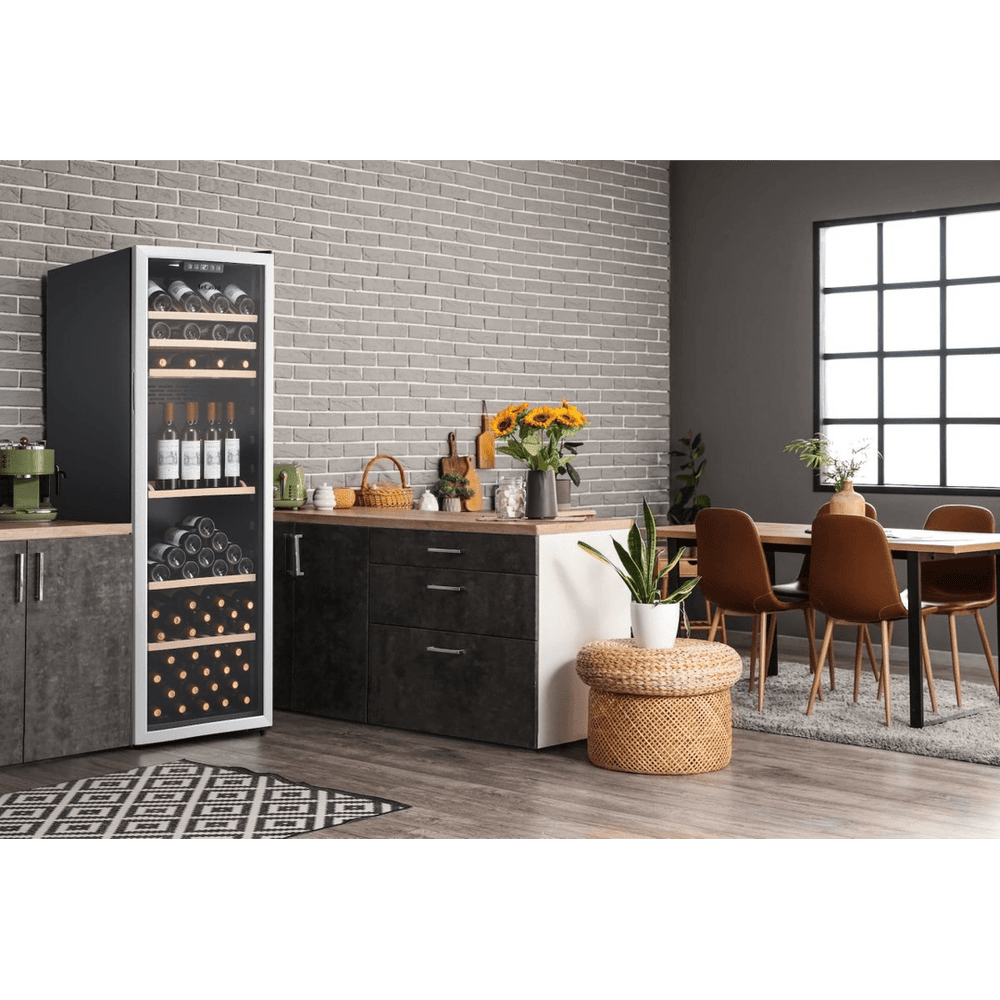 LIFESTYLE: LECAVIST Wine Cabinet - 168 Bottle - Single Zone - Freestanding - Stainless Steel (LEK168PVX) - Freestanding - LeCavist Wine Cabinets