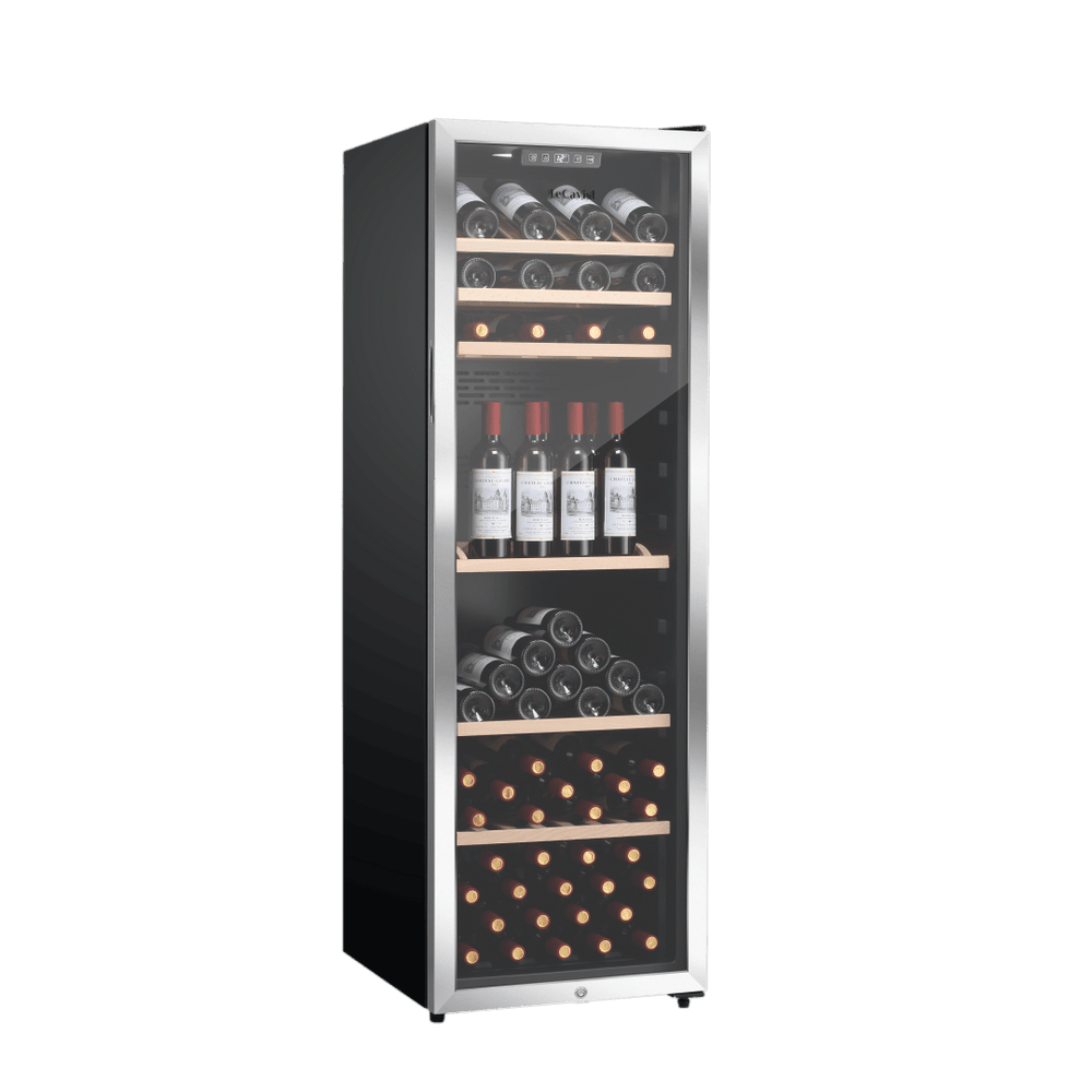 PRODUCT: LECAVIST Wine Cabinet - 168 Bottle - Single Zone - Freestanding - Stainless Steel (LEK168PVX) - Freestanding - LeCavist Wine Cabinets