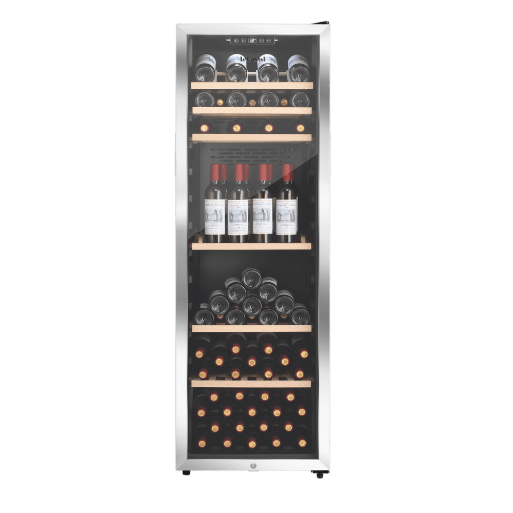 PRODUCT: LECAVIST Wine Cabinet - 168 Bottle - Single Zone - Freestanding - Stainless Steel (LEK168PVX) - Freestanding - LeCavist Wine Cabinets