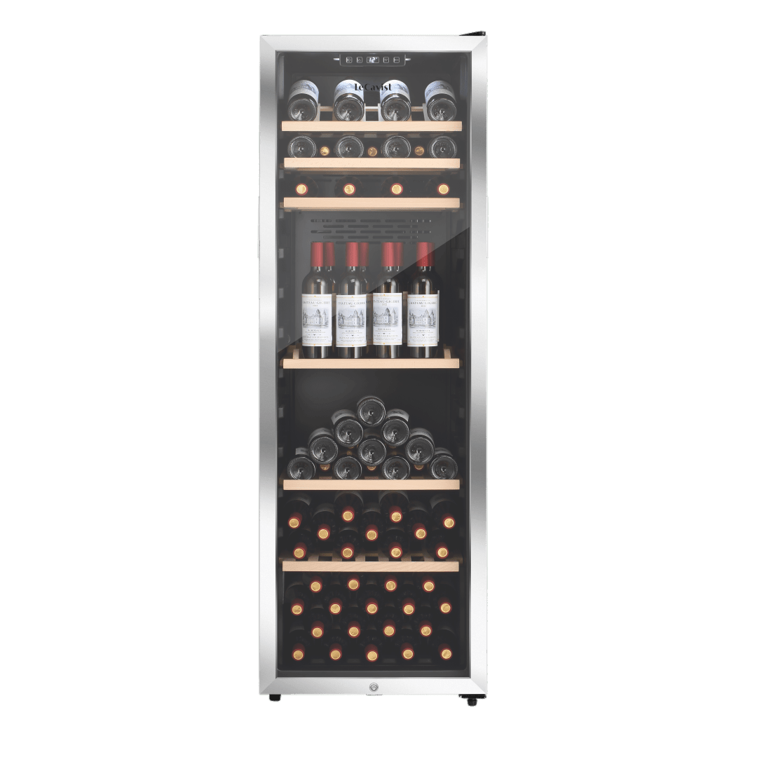 LECAVIST Wine Cabinet - 168 Bottle - Single Zone - Freestanding - Stainless Steel (LEK168PVX) - Freestanding - LeCavist Wine Cabinets