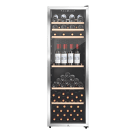 LECAVIST Wine Cabinet - 168 Bottle - Single Zone - Freestanding - Stainless Steel (LEK168PVX)