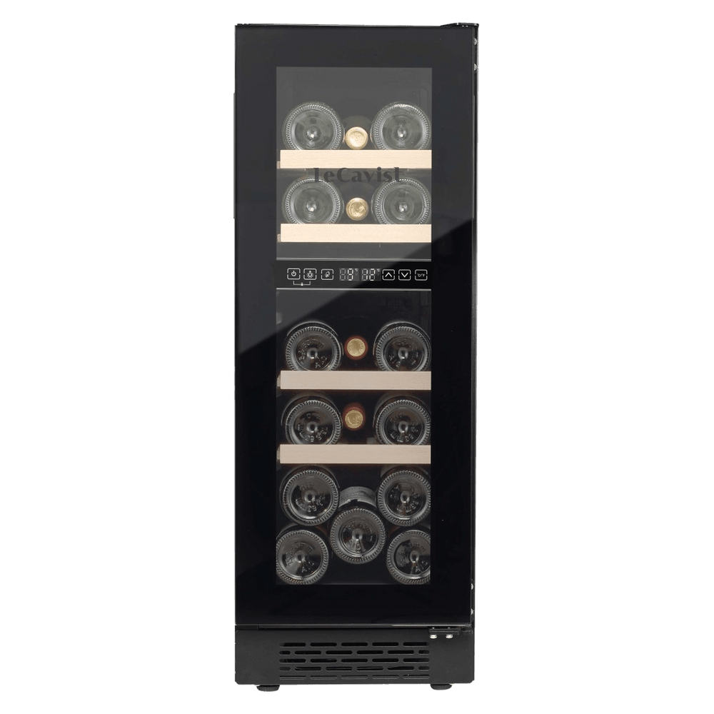 PRODUCT: LECAVIST Wine Cabinet - 17 Bottle - Dual Zone - Built-In - Black (LJ17VN2ZBU) - Built-In - LeCavist Wine Cabinets