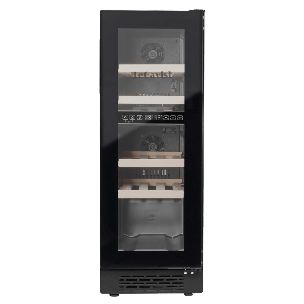 PRODUCT: LECAVIST Wine Cabinet - 17 Bottle - Dual Zone - Built-In - Black (LJ17VN2ZBU) - Built-In - LeCavist Wine Cabinets