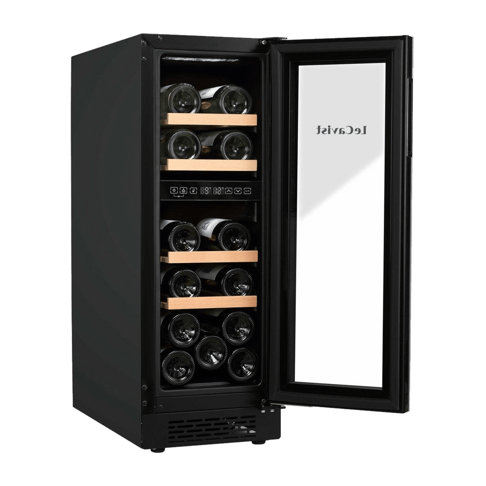 PRODUCT: LECAVIST Wine Cabinet - 17 Bottle - Dual Zone - Built-In - Black (LJ17VN2ZBU) - Built-In - LeCavist Wine Cabinets