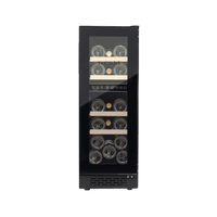 LECAVIST Wine Cabinet - 17 Bottle - Dual Zone - Built-In - Black (LJ17VN2ZBU)