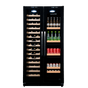 LeCavist Wine Cabinet - 188 Bottle - Dual Zone Side by Side - Built-in - Black - Flexible Beverage & Display Shelves Bundle (LCS200VN2Z2DFLTSH)