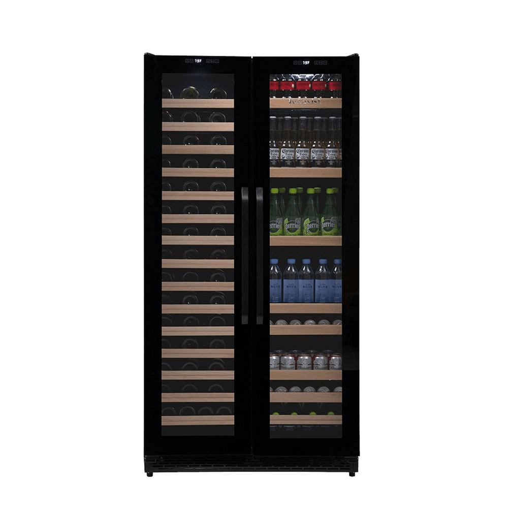 PRODUCT: LECAVIST Wine Cabinet - 188 Bottle - Dual Zone Side by Side - Built-in - Black (LCS200VN2Z2D) - Built-In - LeCavist Wine Cabinets