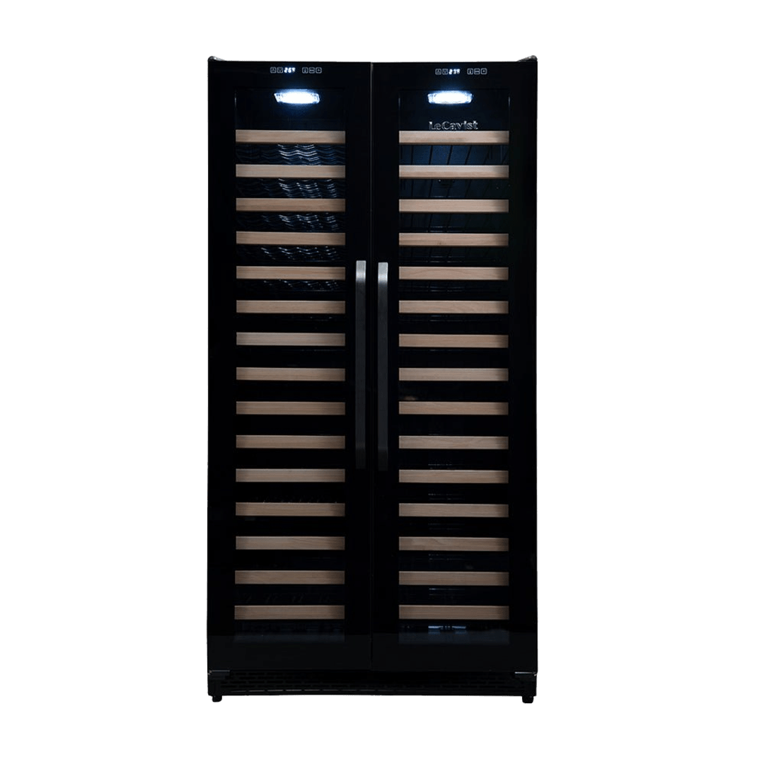 LECAVIST Wine Cabinet - 188 Bottle - Dual Zone Side by Side - Built-in - Black (LCS200VN2Z2D) - Built-In - LeCavist Wine Cabinets