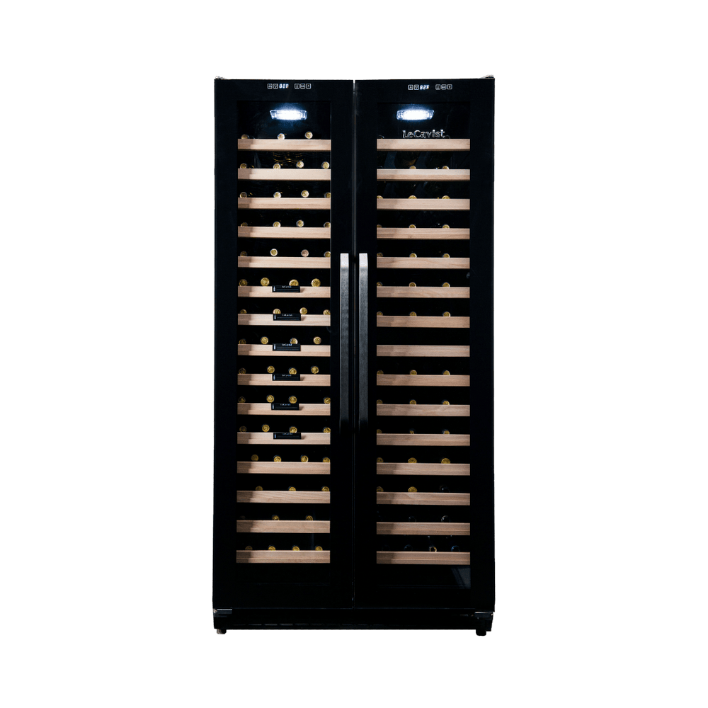PRODUCT: LECAVIST Wine Cabinet - 188 Bottle - Dual Zone Side by Side - Built-in - Black (LCS200VN2Z2D) - Built-In - LeCavist Wine Cabinets