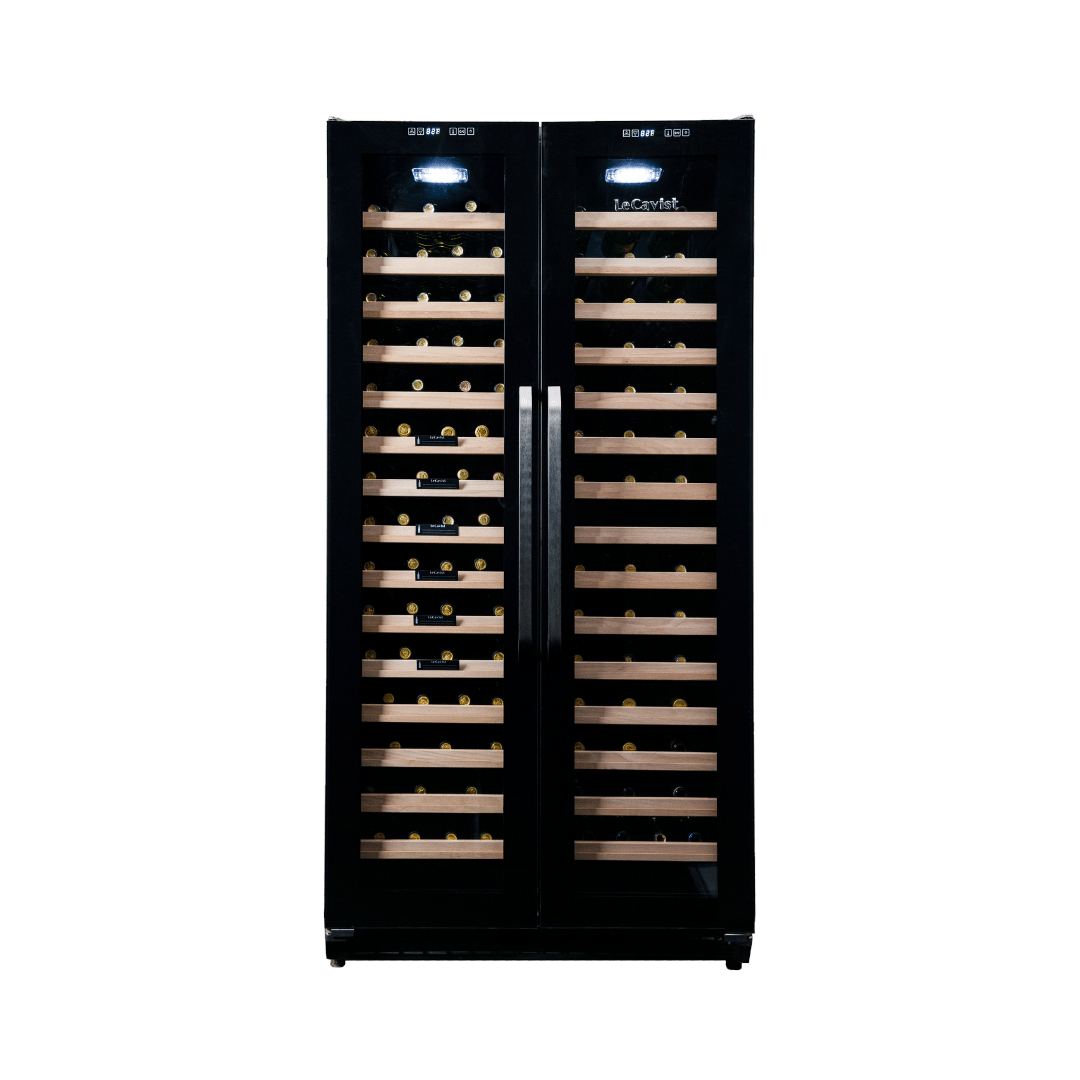 LECAVIST Wine Cabinet - 188 Bottle - Dual Zone Side by Side - Built-in - Black (LCS200VN2Z2D) - Built-In - LeCavist Wine Cabinets