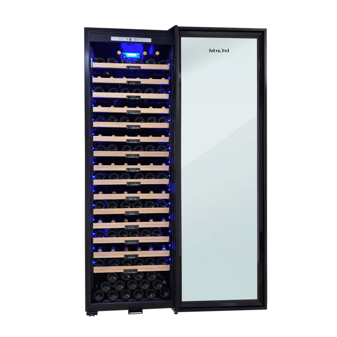 PRODUCT: LECAVIST Wine Cabinet - 189 Bottle - Single Zone - Freestanding - Black (LCS240VN1Z1DFS) PRE-ORDER - Freestanding - LeCavist Wine Cabinets