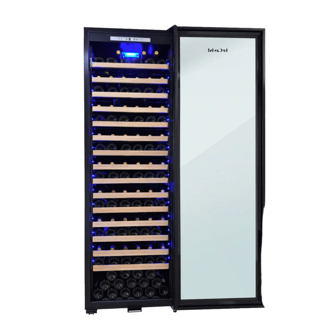 PRODUCT: LECAVIST Wine Cabinet - 189 Bottle - Single Zone - Freestanding - Black (LCS240VN1Z1DFS) PRE-ORDER - Freestanding - LeCavist Wine Cabinets