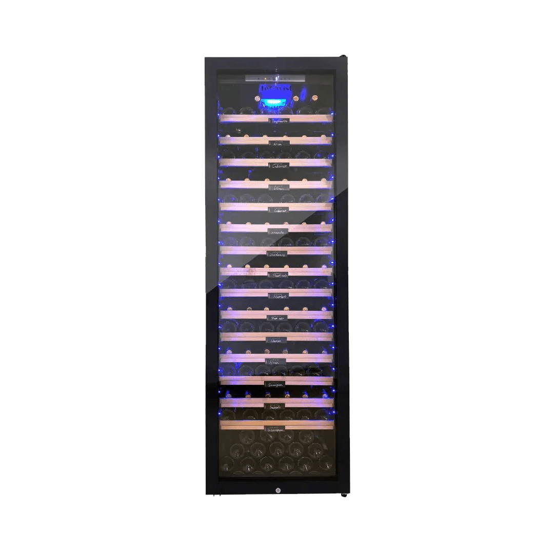 PRODUCT: LECAVIST Wine Cabinet - 189 Bottle - Single Zone - Freestanding - Black (LCS240VN1Z1DFS) PRE-ORDER - Freestanding - LeCavist Wine Cabinets