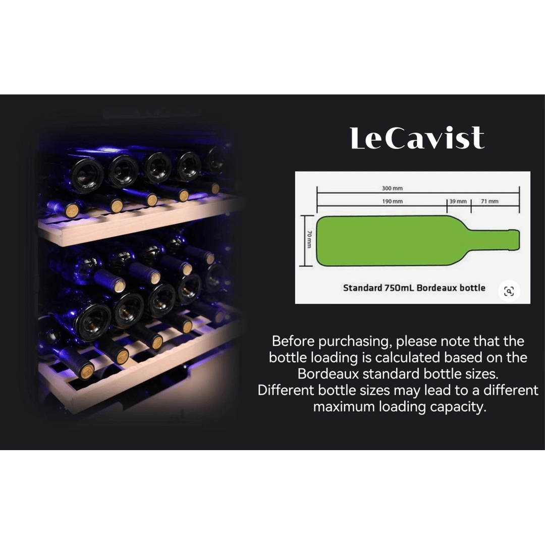 LECAVIST Wine Cabinet - 195 Bottle - Single Zone - Built-in - Professional (LCS300VX1ZPRO) - Built-In - LeCavist Wine Cabinets