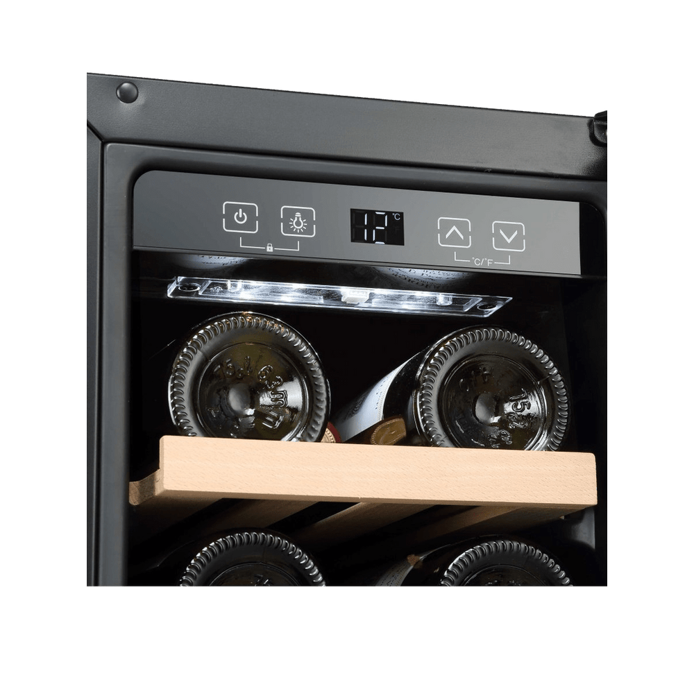 DETAILS: LECAVIST Wine Cabinet - 20 Bottle - Single Zone - Built-In - Black (LJ20VNBU) - Built-In - LeCavist Wine Cabinets