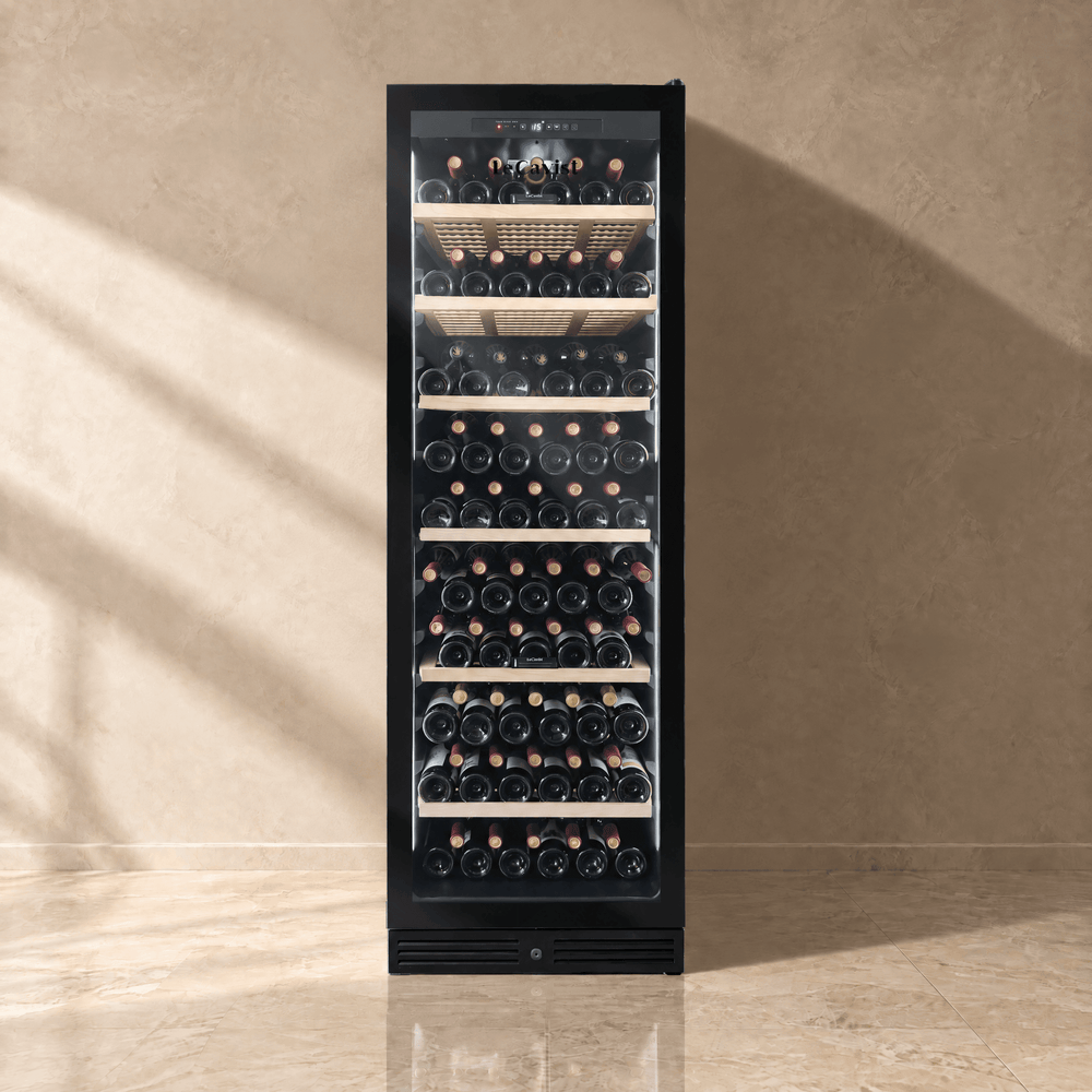 LECAVIST Wine Cabinet - 209 Bottle - Single Zone - Built-In - Black (LCS220VN1ZBI) - Built-In - LeCavist Wine Cabinets