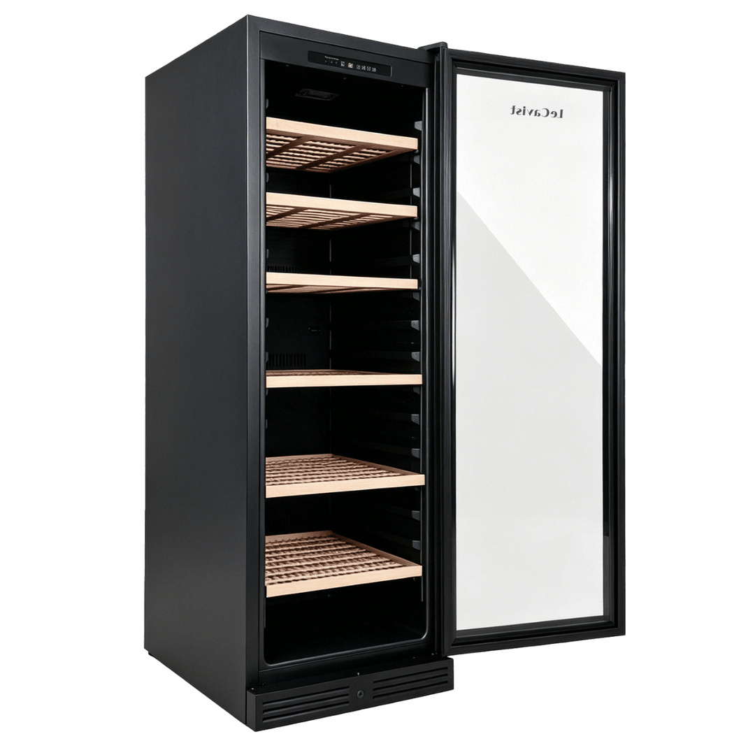PRODUCT: LECAVIST Wine Cabinet - 209 Bottle - Single Zone - Built-In - Black (LCS220VN1ZBI) PRE-ORDER - Built-In - LeCavist Wine Cabinets