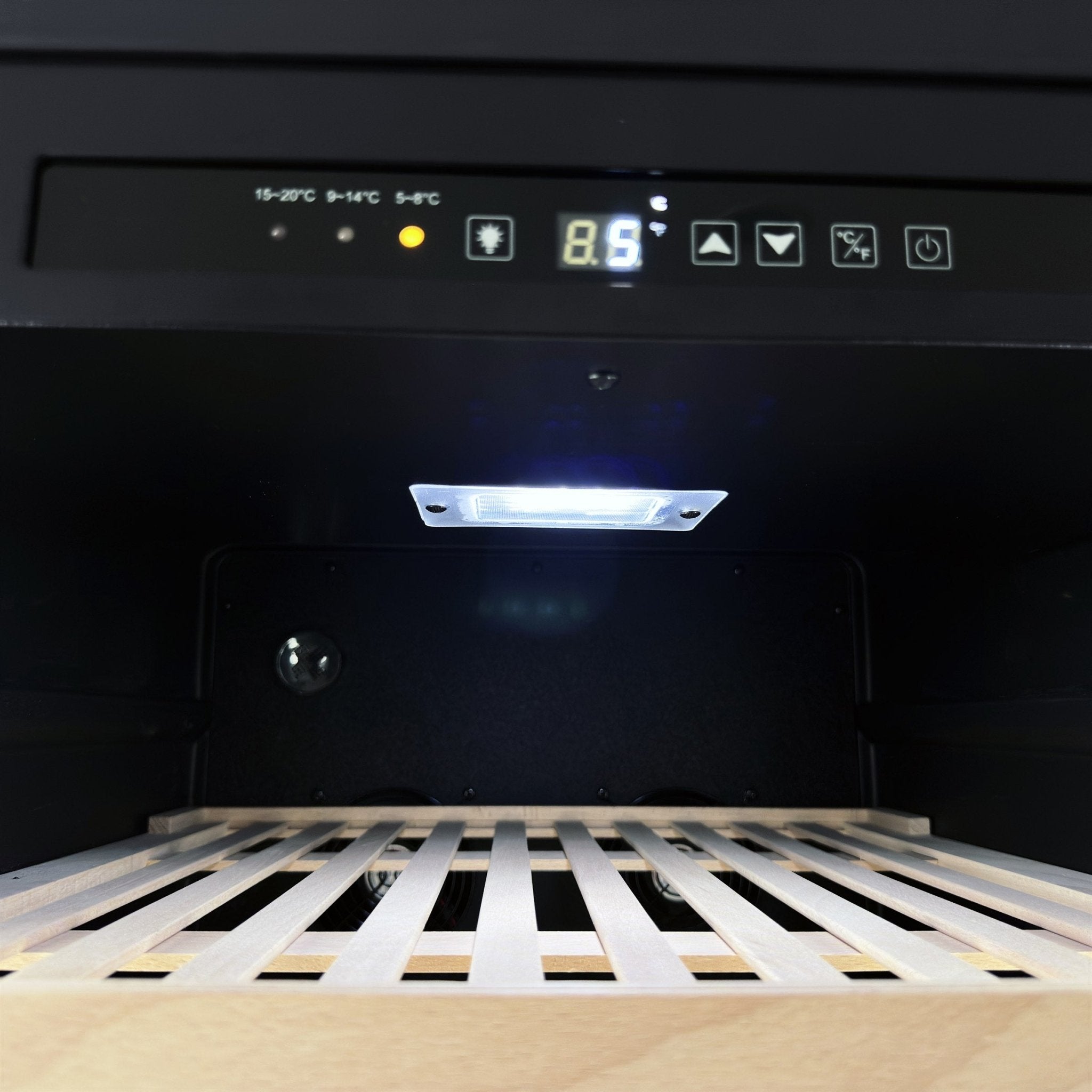 LECAVIST Wine Cabinet - 209 Bottle - Single Zone - Built - In - Black (LCS220VN1ZBI) PRE - ORDER - Built - In - LeCavist Wine Cabinets