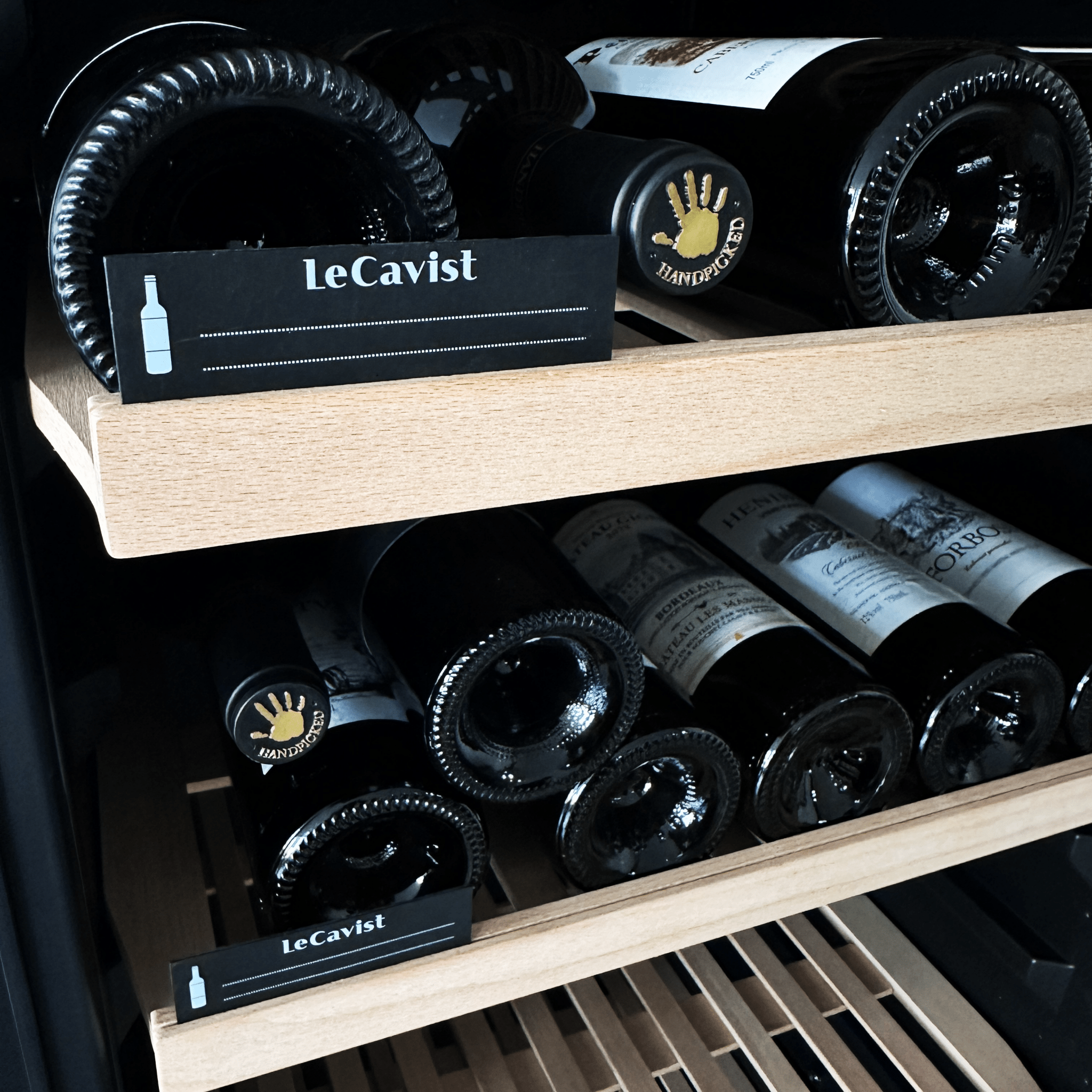 LECAVIST Wine Cabinet - 209 Bottle - Single Zone - Built - In - Black (LCS220VN1ZBI) PRE - ORDER - Built - In - LeCavist Wine Cabinets