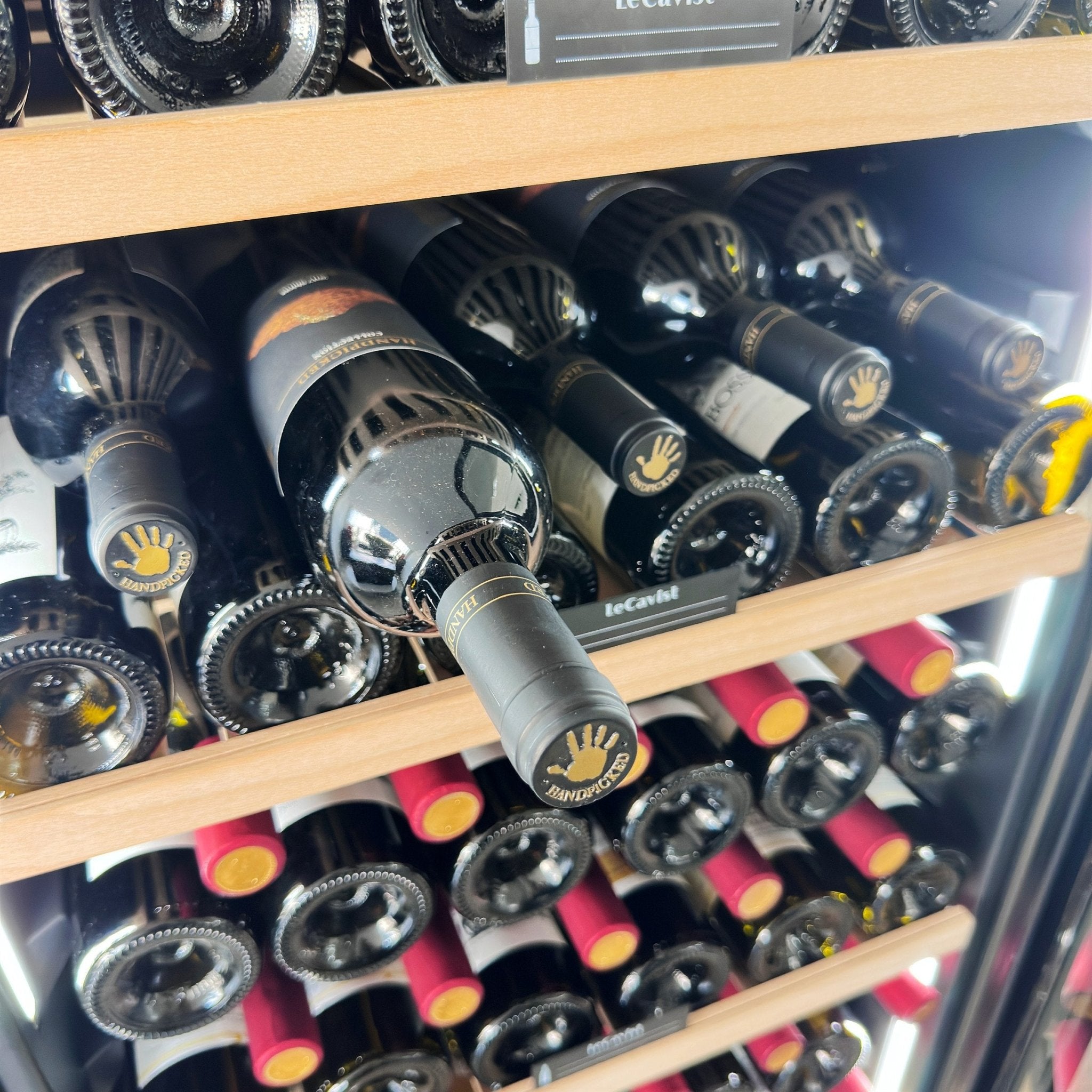 LECAVIST Wine Cabinet - 209 Bottle - Single Zone - Built - In - Black (LCS220VN1ZBI) PRE - ORDER - Built - In - LeCavist Wine Cabinets