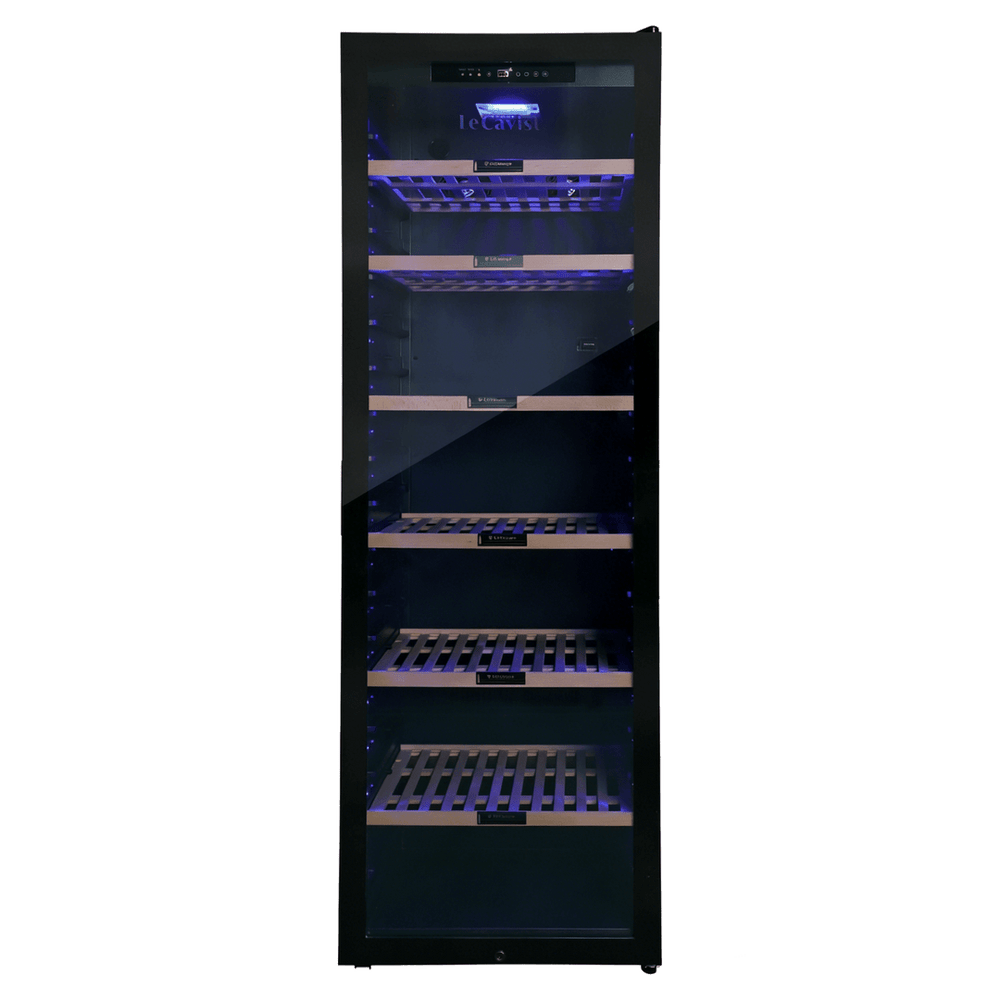 PRODUCT: LECAVIST Wine Cabinet - 248 Bottle - Single Zone - Freestanding - Black (LCS240VN1Z1D) PRE-ORDER - Freestanding - LeCavist Wine Cabinets