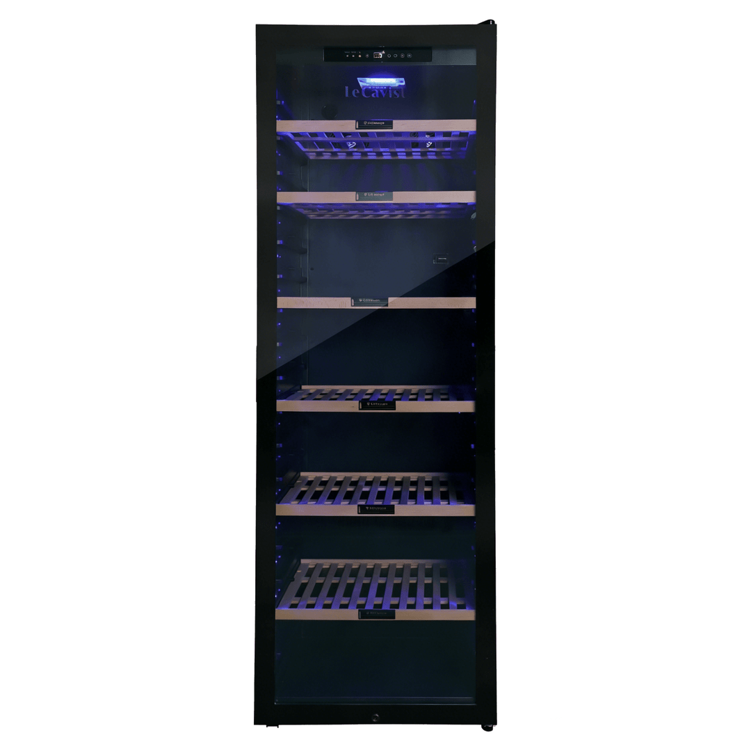 LECAVIST Wine Cabinet - 248 Bottle - Single Zone - Freestanding - Black (LCS240VN1Z1D) PRE-ORDER - Freestanding - LeCavist Wine Cabinets