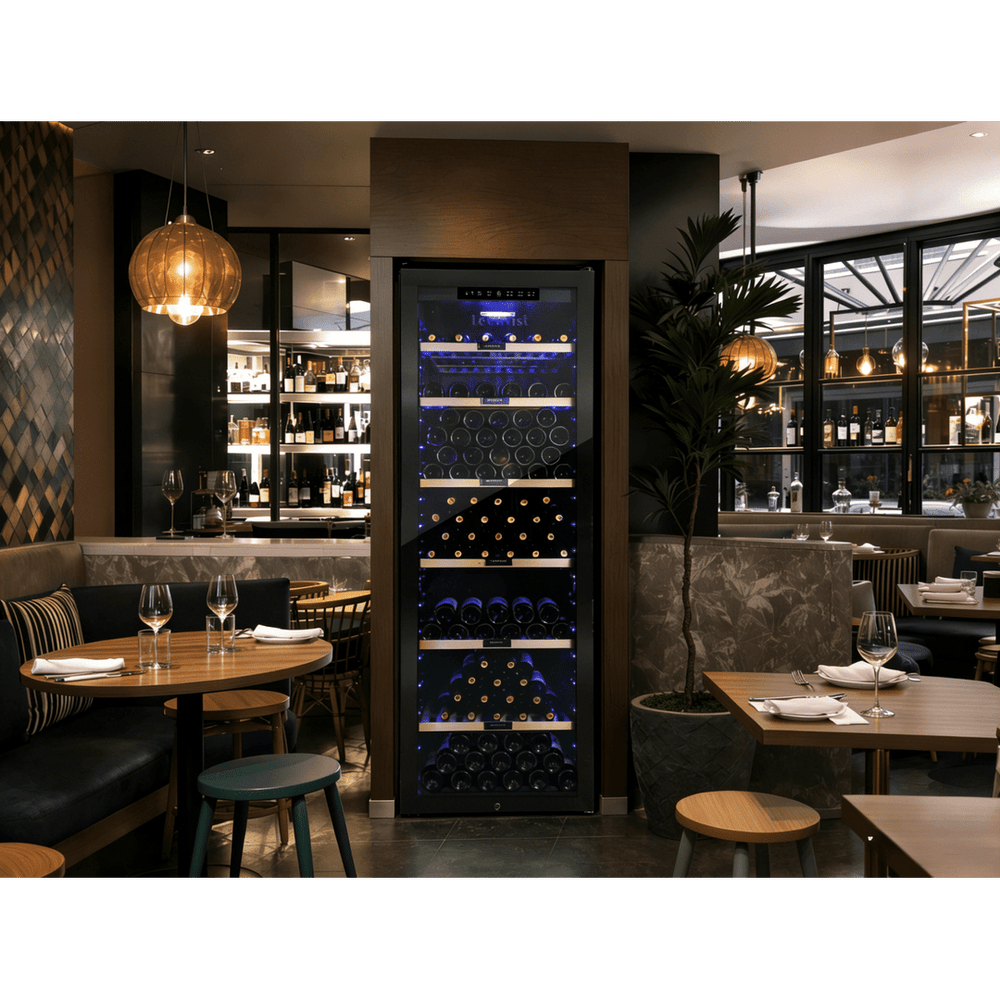 LIFESTYLE: LECAVIST Wine Cabinet - 248 Bottle - Single Zone - Freestanding - Black (LCS240VN1Z1D) PRE-ORDER - Freestanding - LeCavist Wine Cabinets