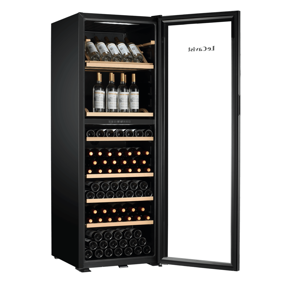 PRODUCT: LECAVIST Wine Cabinet - 268 Bottle - Dual Zone - Freestanding - Black (LJ268VN2Z) - Freestanding - LeCavist Wine Cabinets