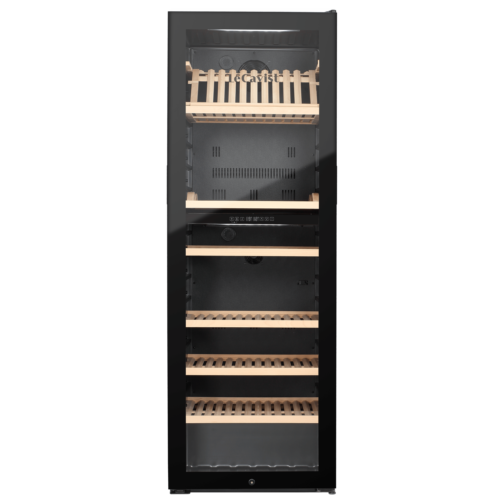 LECAVIST Wine Cabinet - 268 Bottle - Dual Zone - Freestanding - Black (LJ268VN2Z) - Freestanding - LeCavist Wine Cabinets