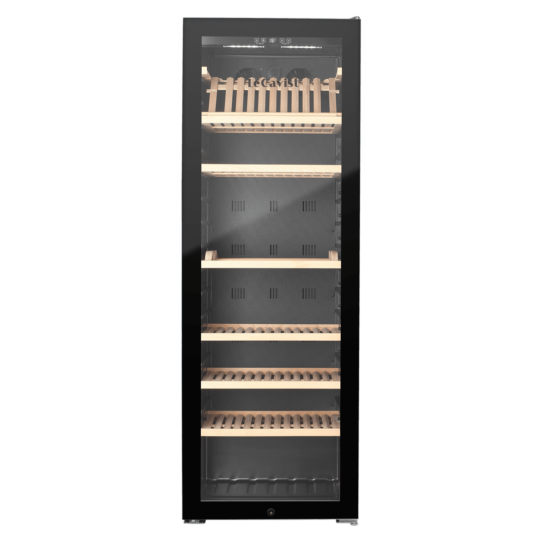 PRODUCT: LECAVIST Wine Cabinet - 294 Bottle - Single Zone - Freestanding - Black (LJ294VN) PRE-ORDER - Freestanding - LeCavist Wine Cabinets