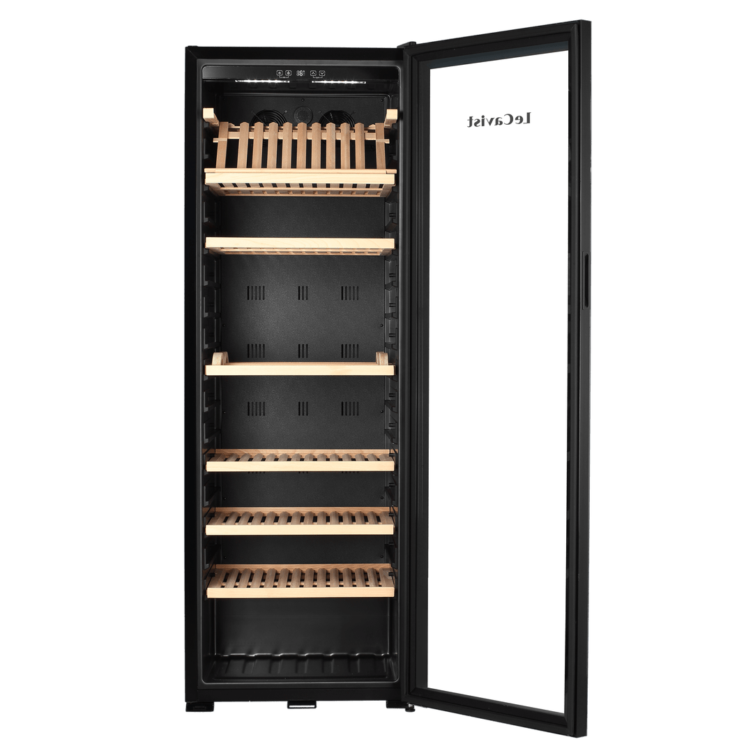 PRODUCT: LECAVIST Wine Cabinet - 294 Bottle - Single Zone - Freestanding - Black (LJ294VN) PRE-ORDER - Freestanding - LeCavist Wine Cabinets