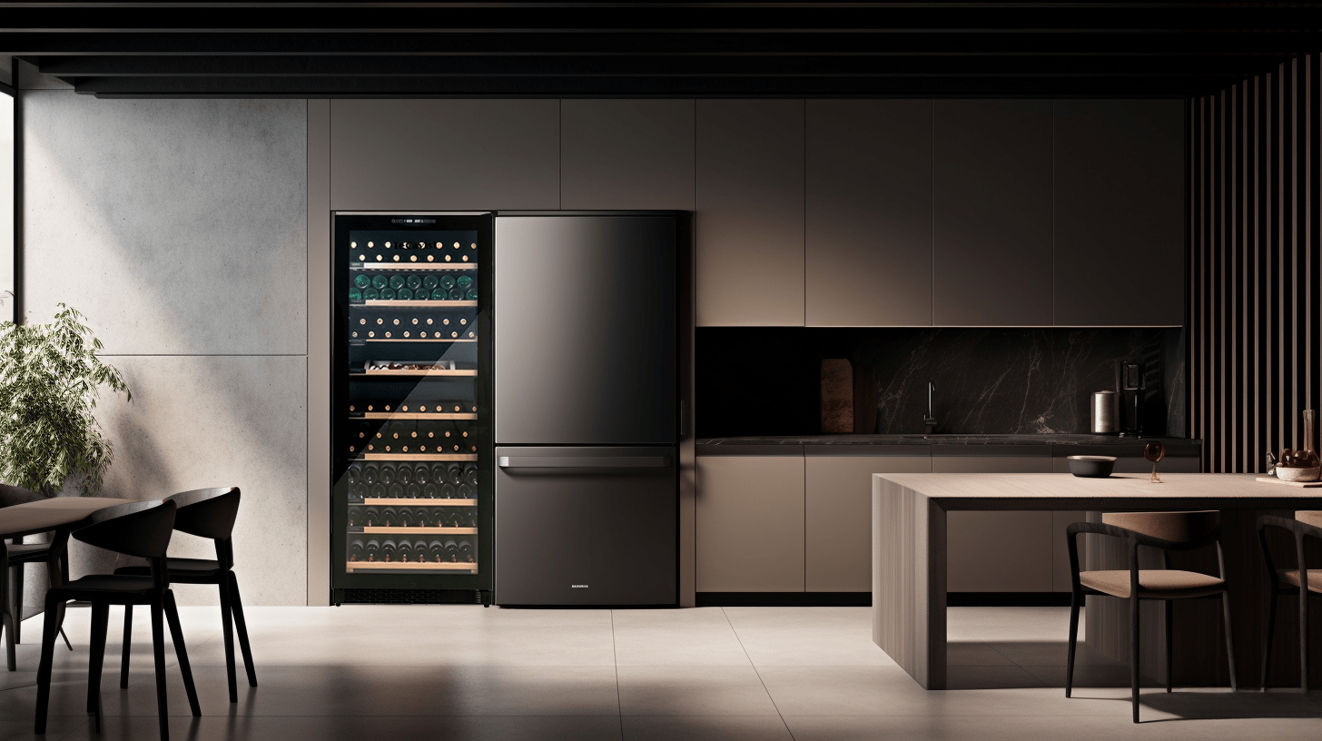 LECAVIST Wine Cabinet - 303 Bottle - Dual Zone - Built - in - Black (LCS300VN2Z1D) - Built - In - LeCavist Wine Cabinets