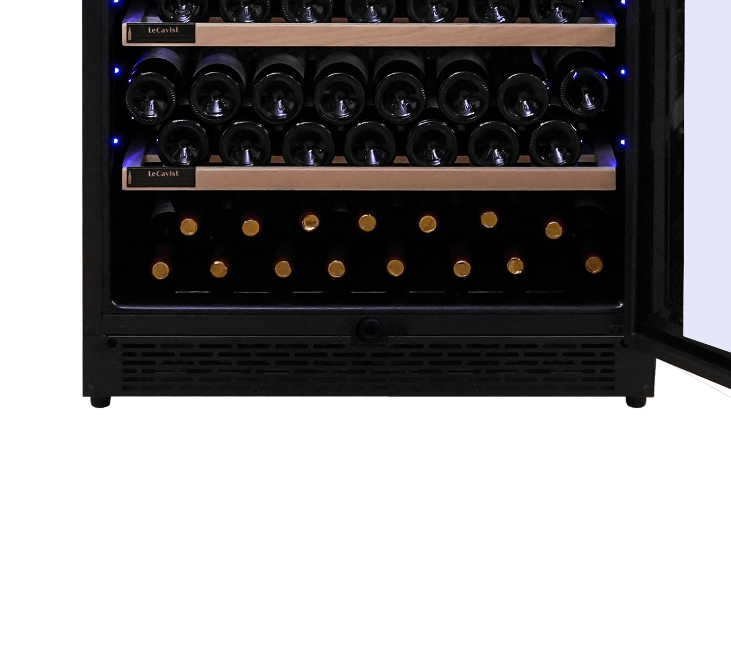 LECAVIST Wine Cabinet - 303 Bottle - Dual Zone - Built - in - Black (LCS300VN2Z1D) - Built - In - LeCavist Wine Cabinets
