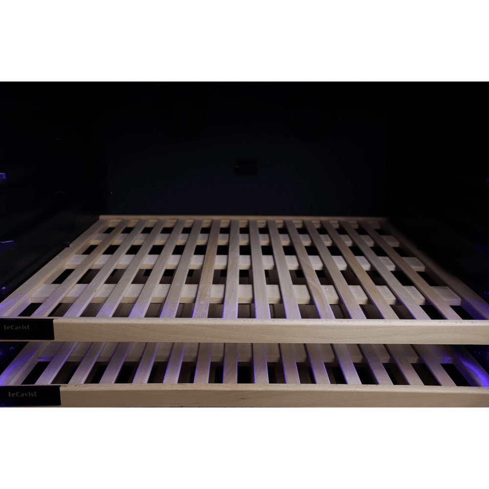 INSIDE: LECAVIST Wine Cabinet - 303 Bottle - Dual Zone - Built-in - Black (LCS300VN2Z1D) - Built-In - LeCavist Wine Cabinets