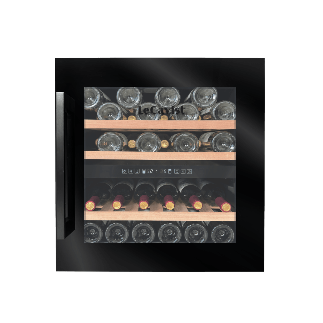 LECAVIST Wine Cabinet - 36 Bottle - Dual Zone - Built-In - Black (LCS36VN2ZBI) PRE-ORDER - Built-In - LeCavist Wine Cabinets